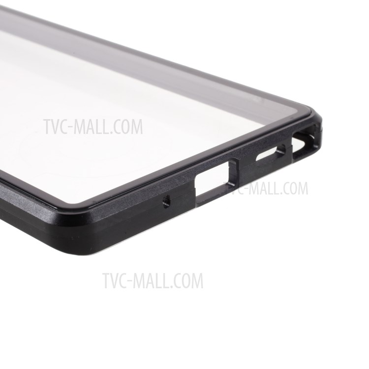 Double-sided Tempered Glass Full Coverage Metal Frame Magnetic Phone Case (Bubble Bag Package) for Samsung Galaxy Note20 Ultra/Note20 Ultra 5G - Black-8