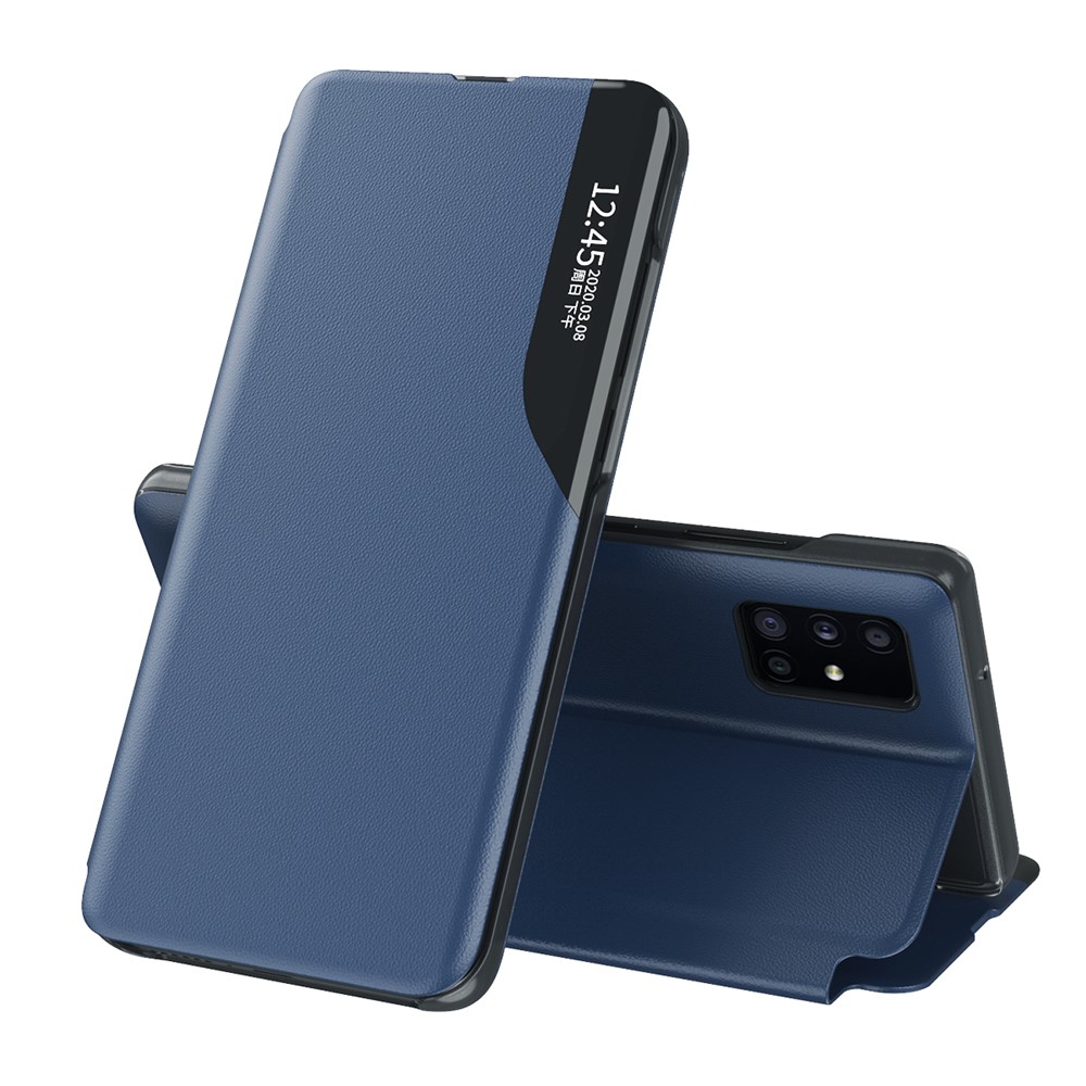 Case View Window PU Leather Stand Cover for Samsung Galaxy A51 5G SM-A516 - Blue