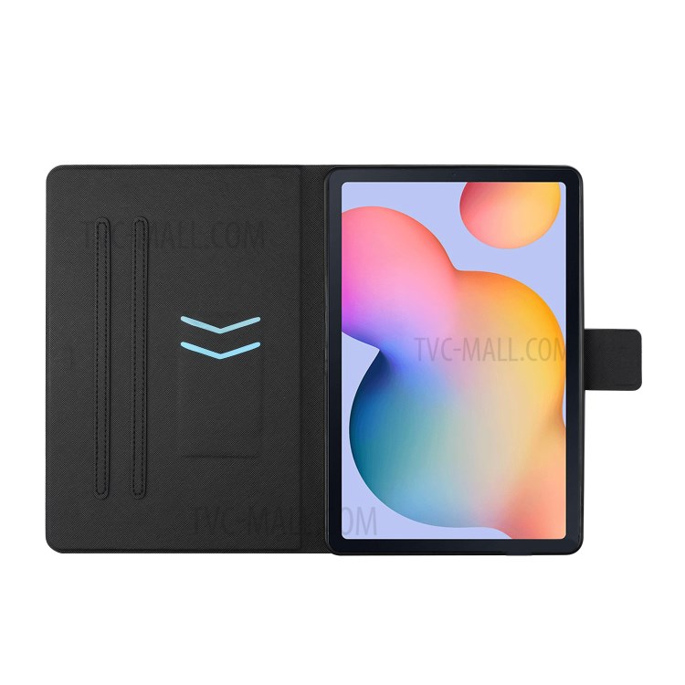 Distinctive Patterned Protector for Samsung Galaxy Tab A 10.1 (2019) Card Slots Stand Leather Tablet Cover - Elephants and Sunflower-8