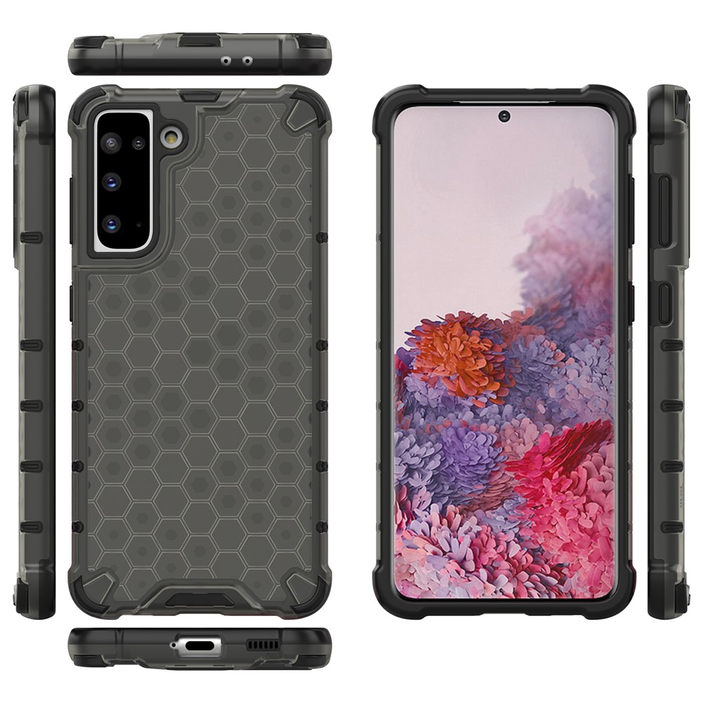 Honeycomb Pattern Shock-proof TPU + PC Combo Case for Samsung Galaxy S30 - Black-2