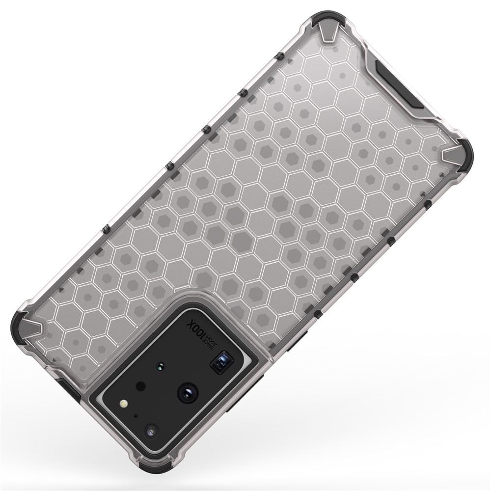 Case Combo TPU + PC a Prueba de Choque de Honeycomb Para Samsung Galaxy S21 Ultra 5G - Gris