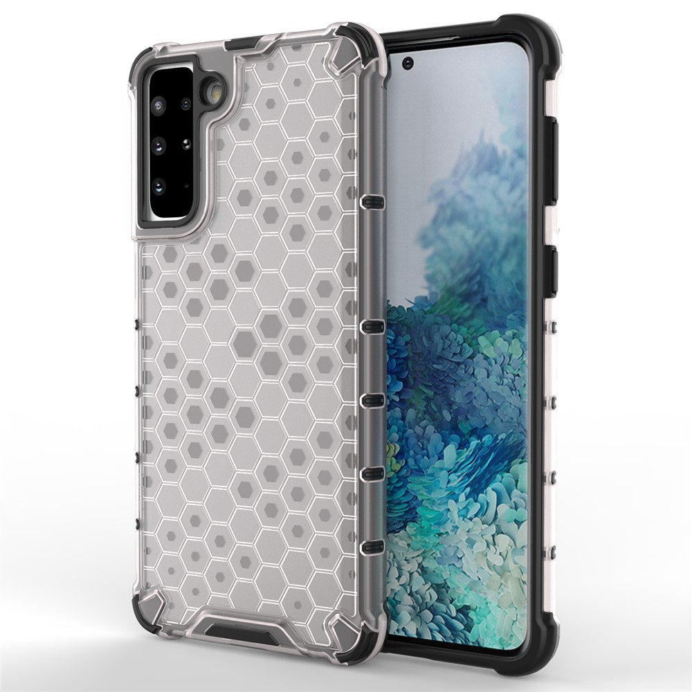 Honeycomb Pattern Shock-proof TPU + PC Combo Case for Samsung Galaxy S30+ - Grey-1