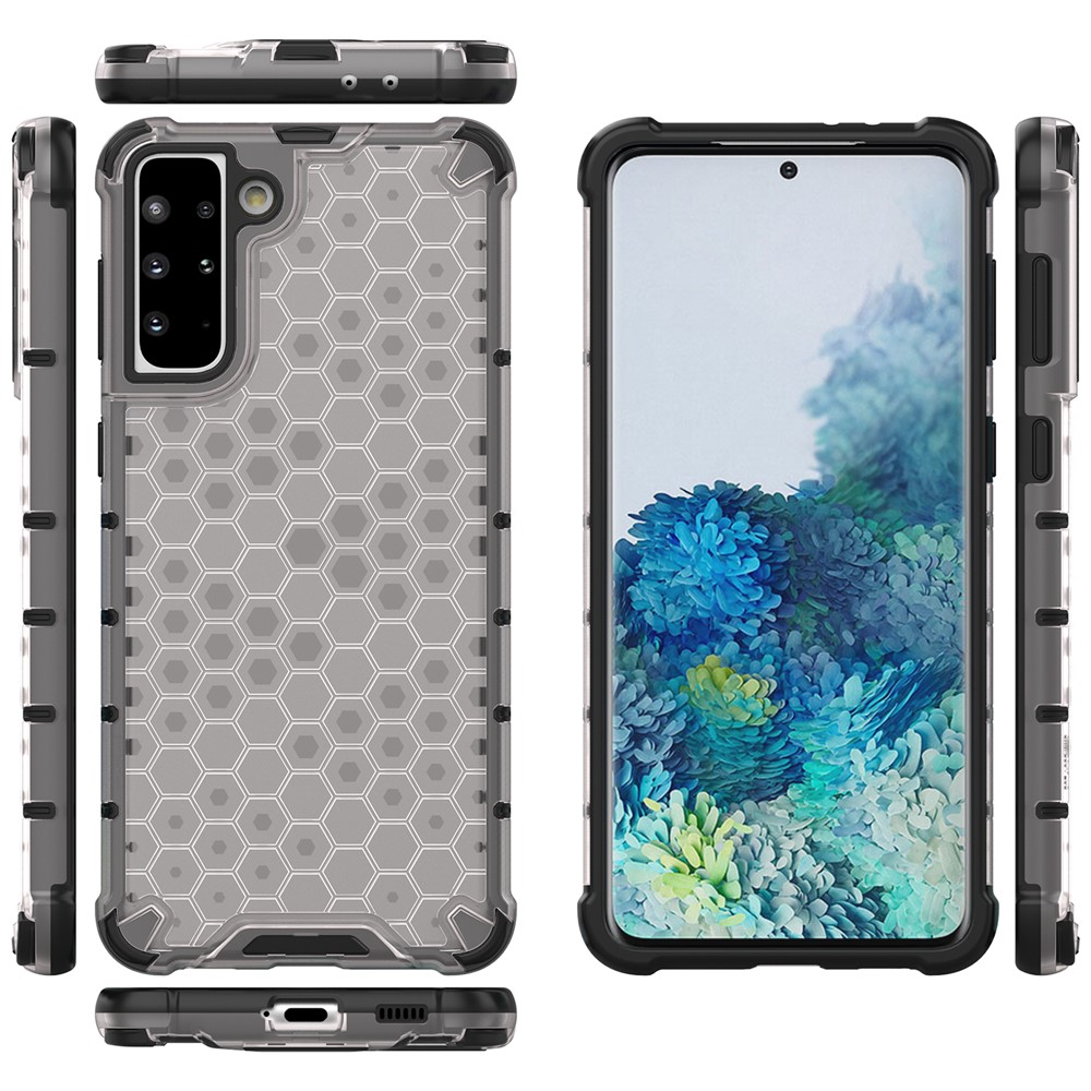 Honeycomb Pattern Shock-proof TPU + PC Combo Case for Samsung Galaxy S30+ - Grey-2