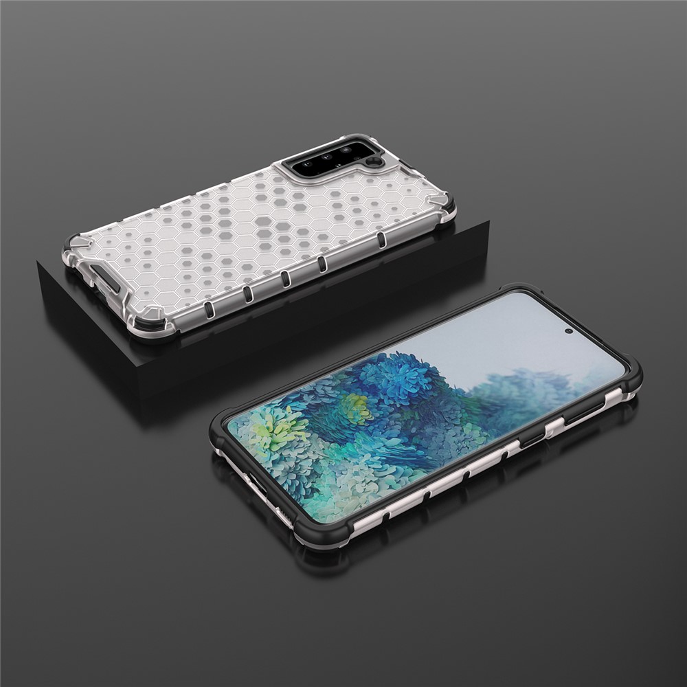 Honeycomb Pattern Shock-proof TPU + PC Combo Case for Samsung Galaxy S30+ - Grey-8