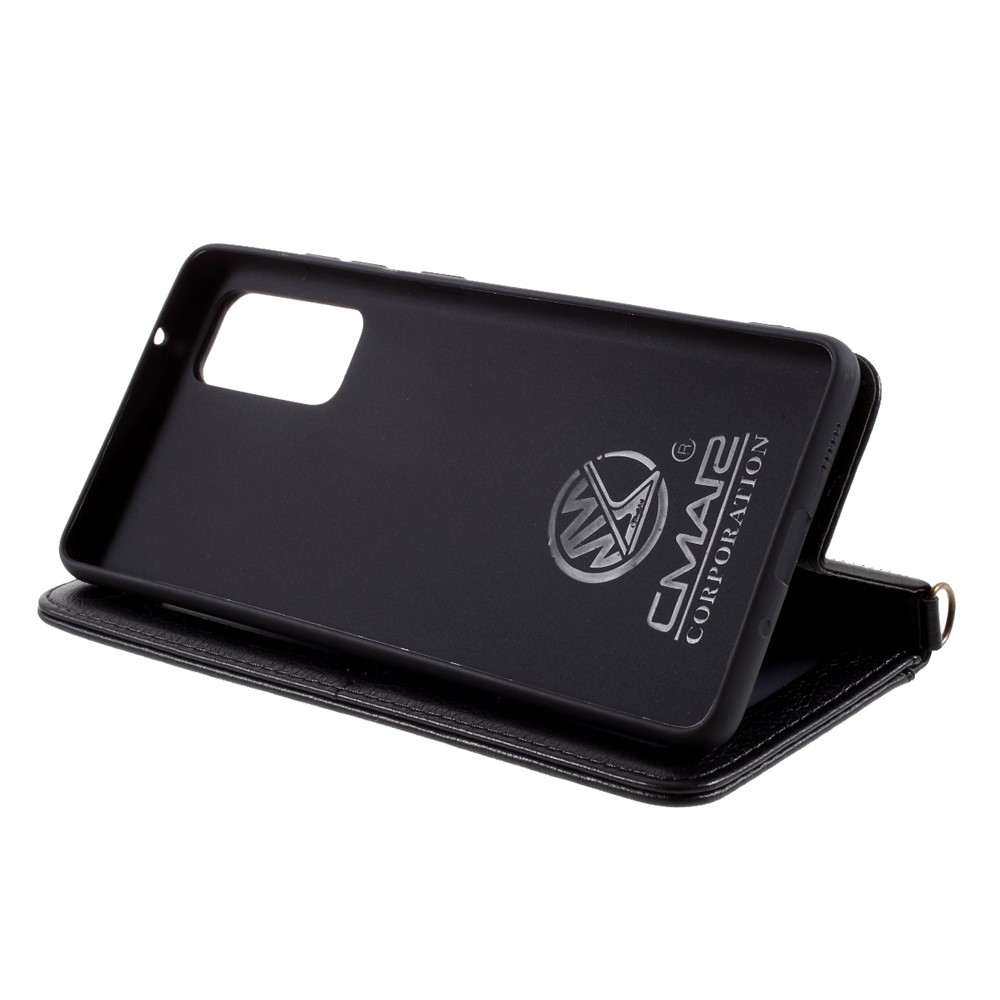 CMAI2 TPU + PU Leather Wallet Phone Stand Cover Case withand for Samsung Galaxy S20 FE/S20 Fan Edition/S20 FE 5G/S20 Fan Edition 5G/S20 Lite - Black-12