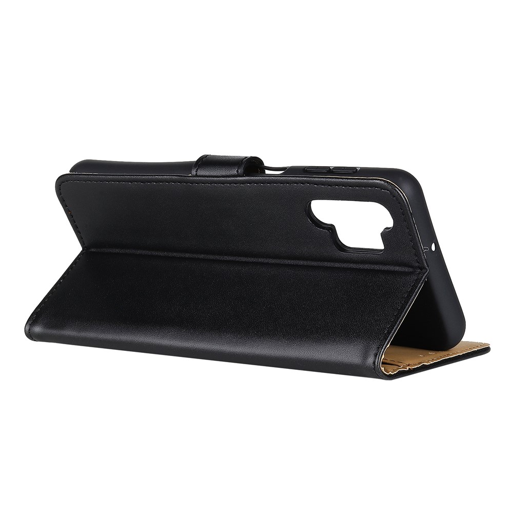 For Samsung Galaxy A32 Cover Wallet Stand Flip Leather Phone Case - Dark Black-9