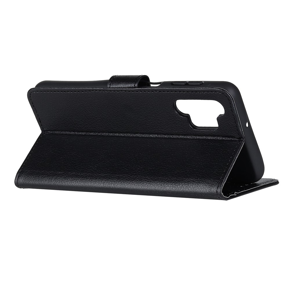 Classic Litchi Texture Leather Phone Case with Wallet + Stand for Samsung Galaxy A32 - Black-10