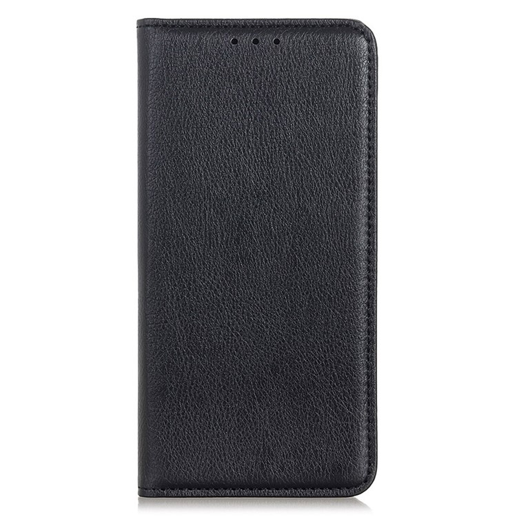 Litchi Texture Magnetic Suction Split Leather Wallet Case for Samsung Galaxy A32 - Black-8