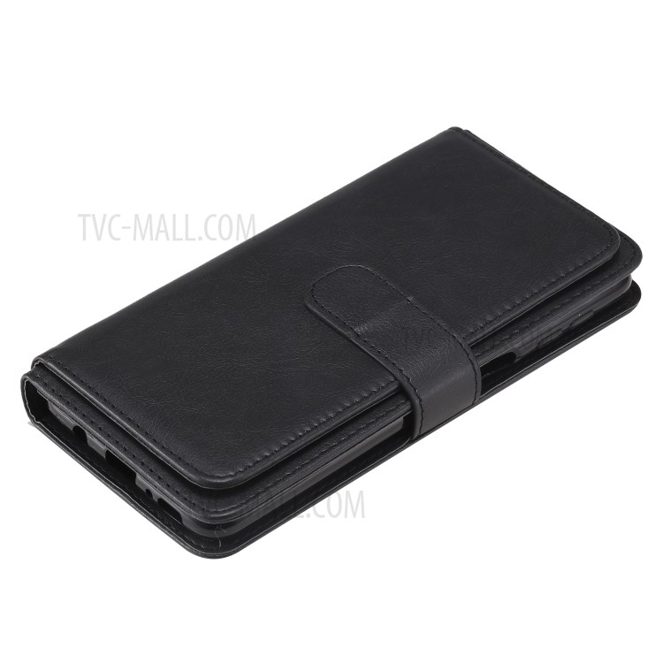 10 Card Slots Case for Samsung Galaxy M31s Multi-function Stand Leather Shell - Black-11