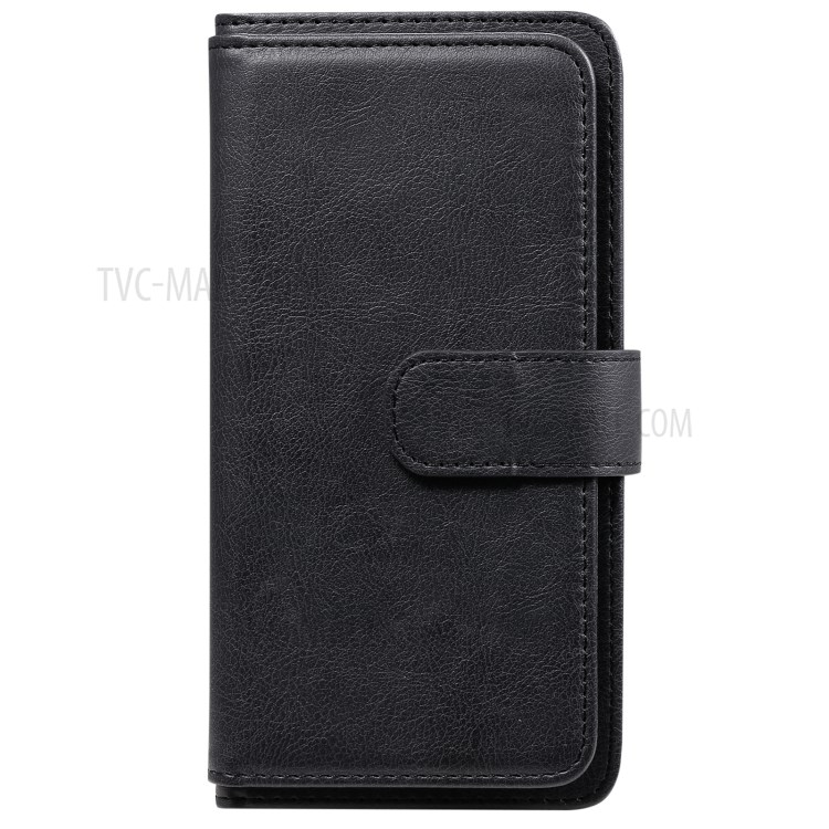 10 Card Slots Case for Samsung Galaxy M31s Multi-function Stand Leather Shell - Black-2