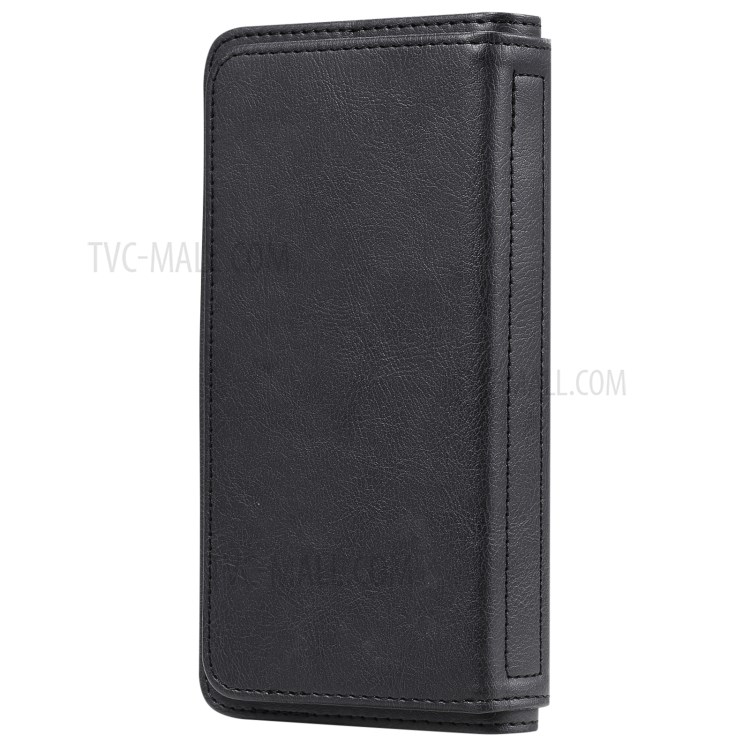 10 Card Slots Case for Samsung Galaxy M31s Multi-function Stand Leather Shell - Black-4