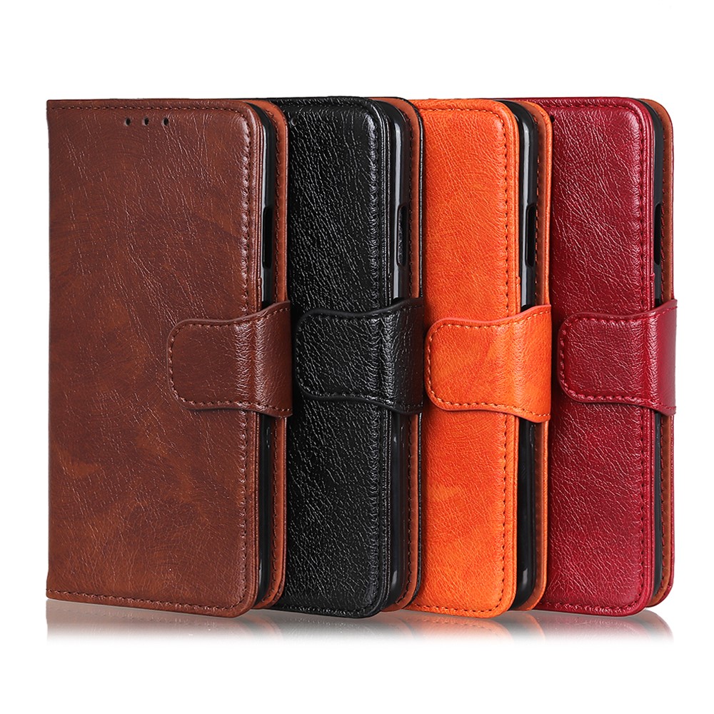 For Samsung Galaxy A32 Nappa Texture Split Leather Phone Wallet Stand Cover - Black-12