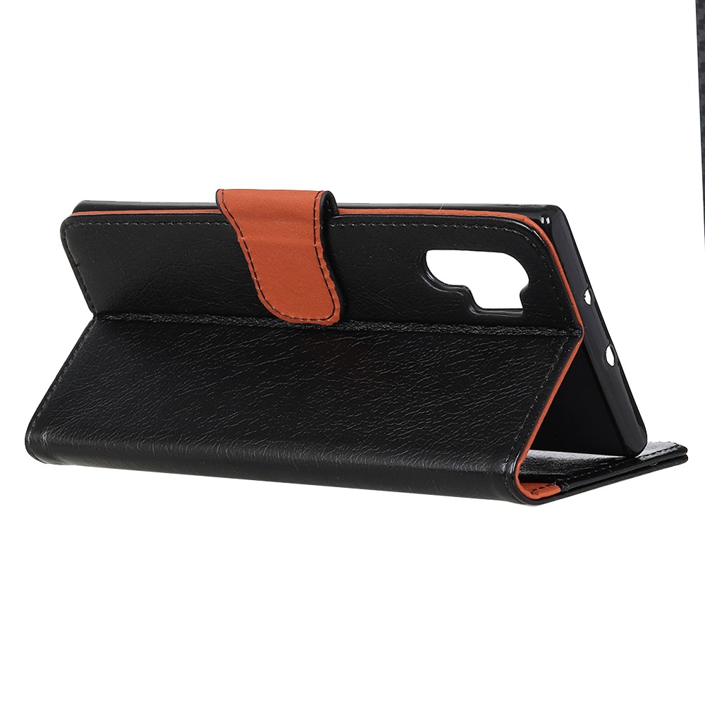 For Samsung Galaxy A32 Nappa Texture Split Leather Phone Wallet Stand Cover - Black-3