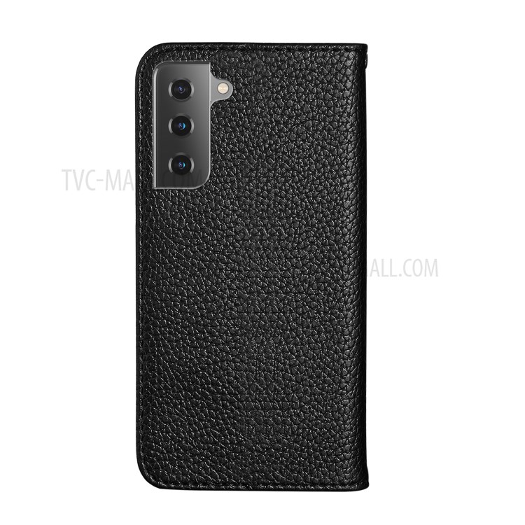 Litchi Skin Auto-absorbed Leather with Card Slots Cover Case for Samsung Galaxy S30 - Black-4