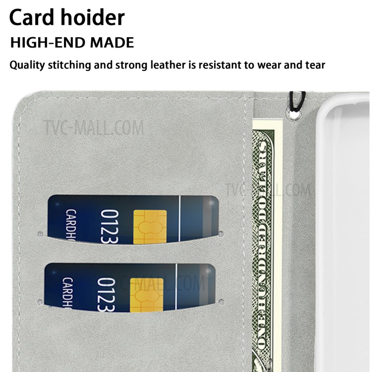 Glittery Powder Splicing Wallet Stand Leather Phone Case Cover for Samsung Galaxy A42 5G - Blue-9