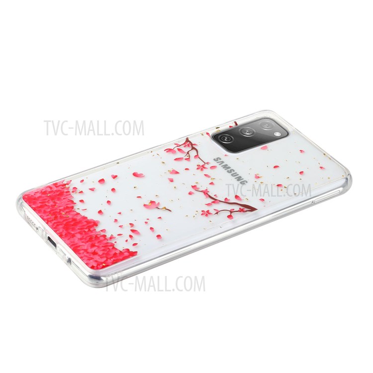 Glitter Sequins Inlaid Style TPU Phone Shell for Samsung Galaxy S20 FE/S20 Fan Edition/S20 FE 5G/S20 Fan Edition 5G - Falling Flower-2