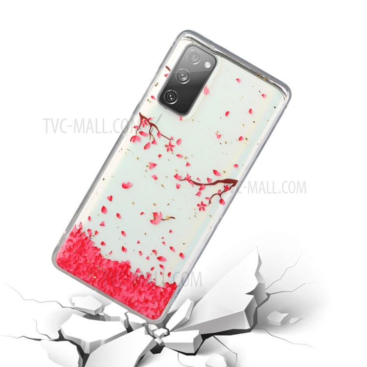 Glitter Sequins Inlaid Style TPU Phone Shell for Samsung Galaxy S20 FE/S20 Fan Edition/S20 FE 5G/S20 Fan Edition 5G - Falling Flower-4