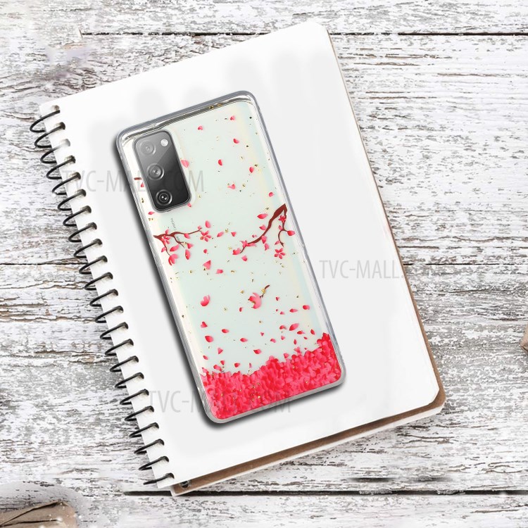 Glitter Sequins Inlaid Style TPU Phone Shell for Samsung Galaxy S20 FE/S20 Fan Edition/S20 FE 5G/S20 Fan Edition 5G - Falling Flower-5