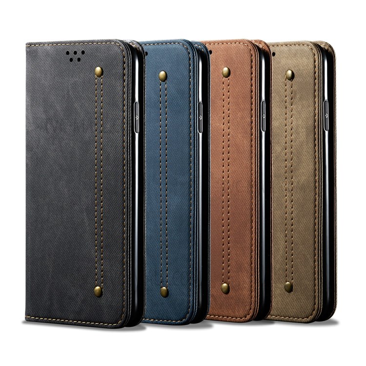 Vintage Style Wallet Stand for Samsung Galaxy S30+ Jeans Cloth Texture Leather Phone Cover - Black-14