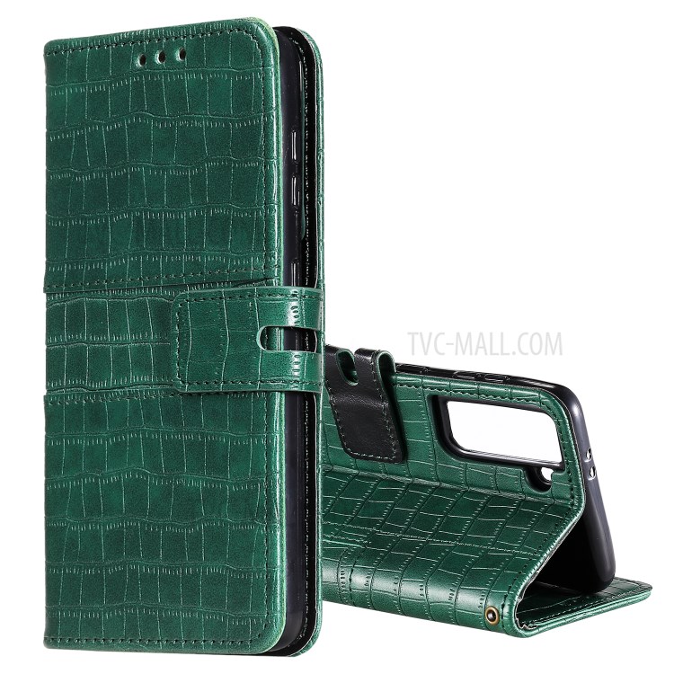 Crocodile Skin PU Leather Wallet Phone Stand Case for Samsung Galaxy S30+ - Green-1