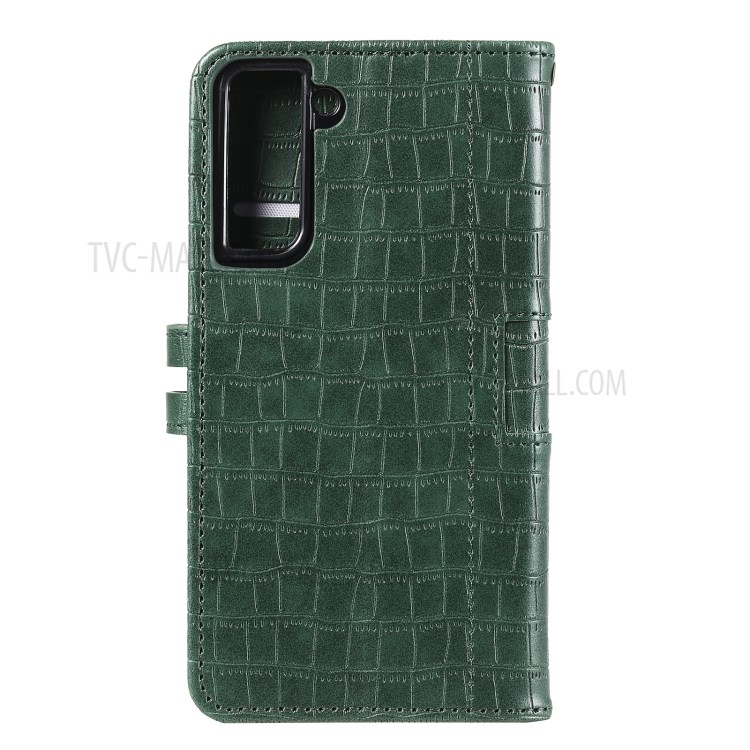 Crocodile Skin PU Leather Wallet Phone Stand Case for Samsung Galaxy S30+ - Green-3