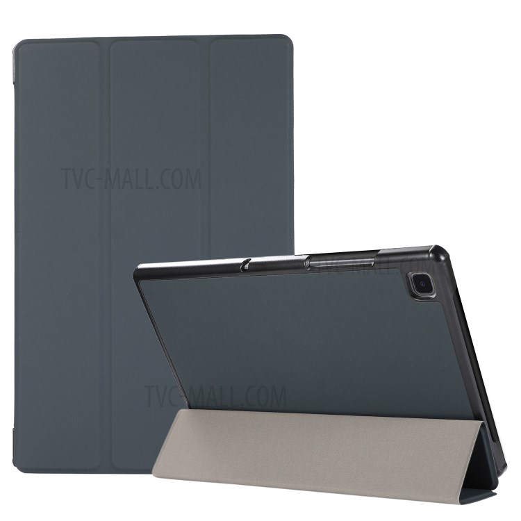 PU Leather Tri-fold Stand Protector for Samsung Galaxy Tab A7 10.4 (2020) Tablet Case - Black-1