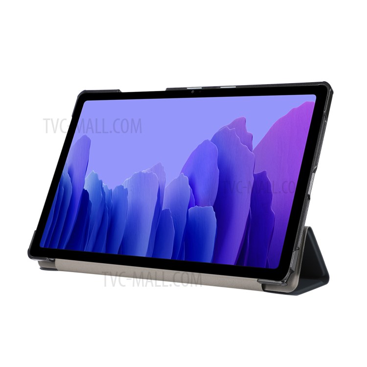 PU Leather Tri-fold Stand Protector for Samsung Galaxy Tab A7 10.4 (2020) Tablet Case - Black-5
