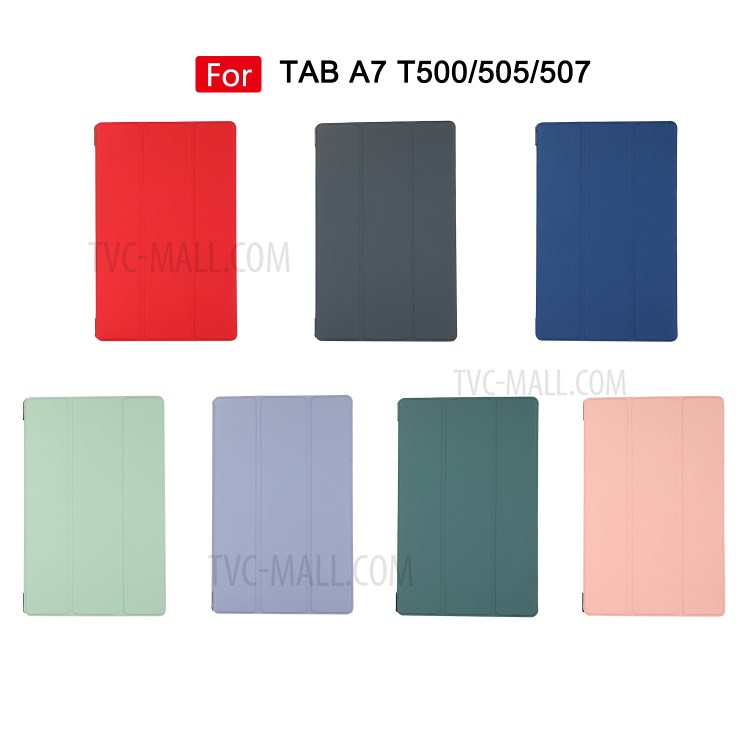 PU Leather Tri-fold Stand Protector for Samsung Galaxy Tab A7 10.4 (2020) Tablet Case - Black-7