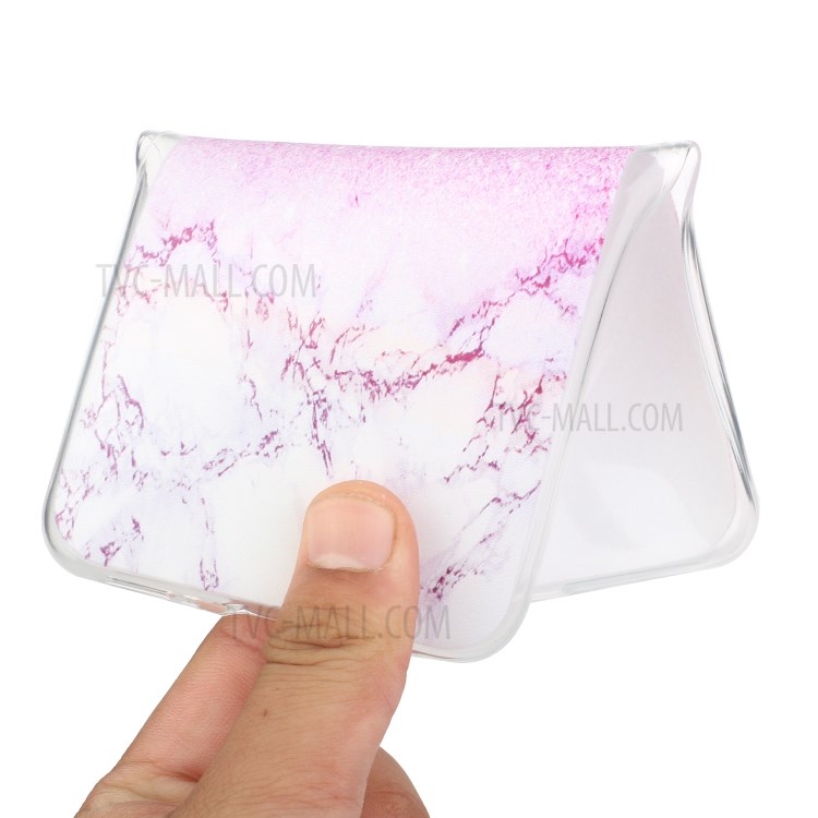 Pattern Printing TPU Phone Case High Transmittance Phone Shell for Samsung Galaxy A42 5G - Pink-4
