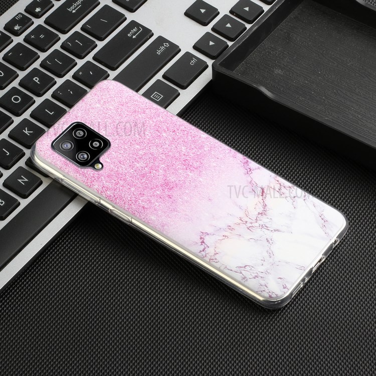 Pattern Printing TPU Phone Case High Transmittance Phone Shell for Samsung Galaxy A42 5G - Pink-5