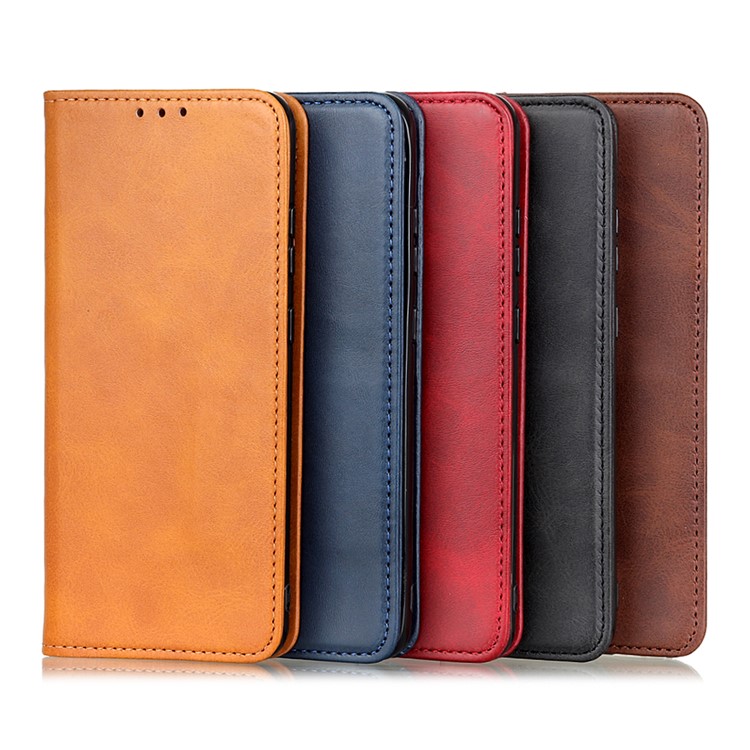 Magnetic Suction Wallet Stand Split Leather Phone Case for Samsung Galaxy A72 5G- Black-10