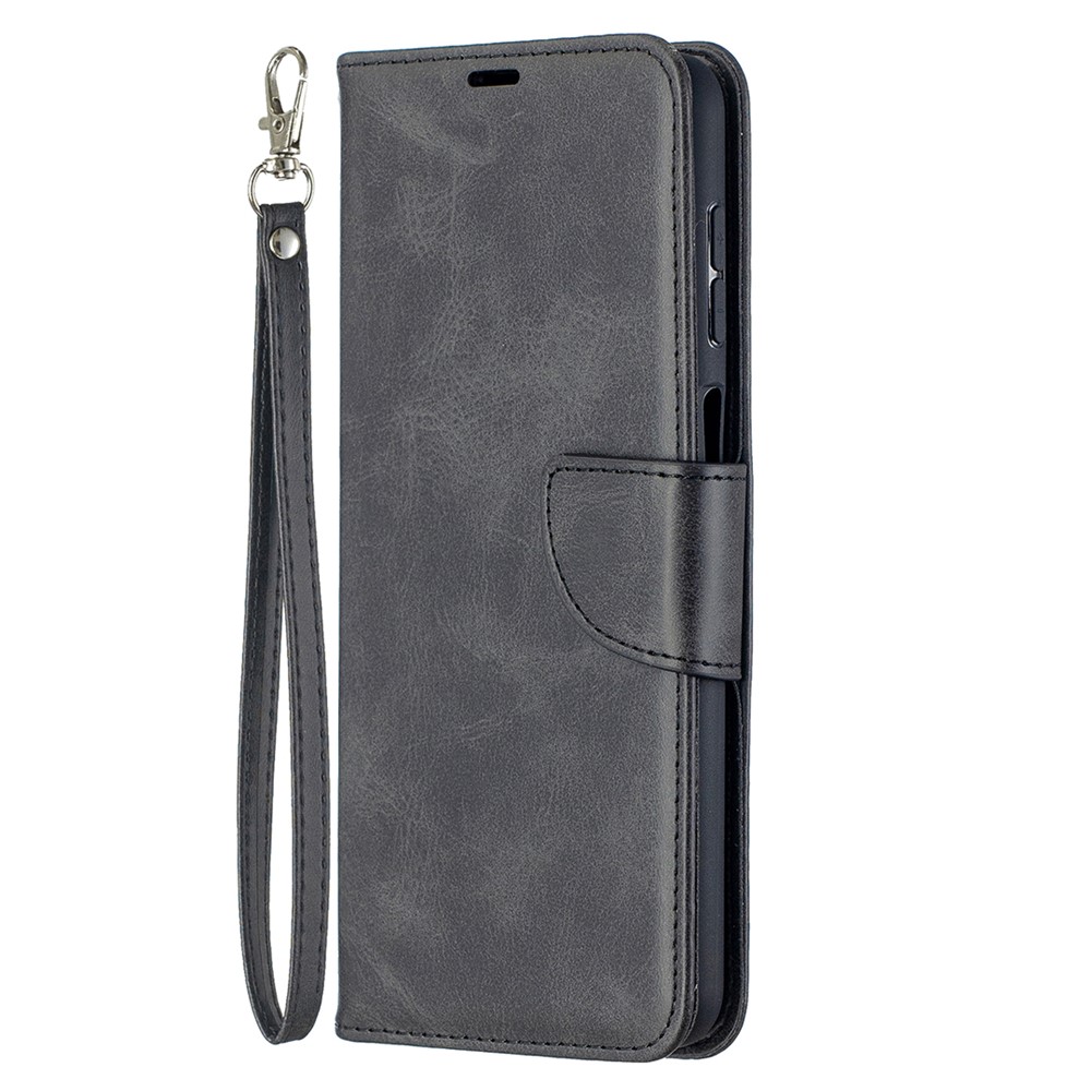 PU Leder Brieftasche Stylische Smartphone -hülle Für Samsung Galaxy A12 - Schwarz-3