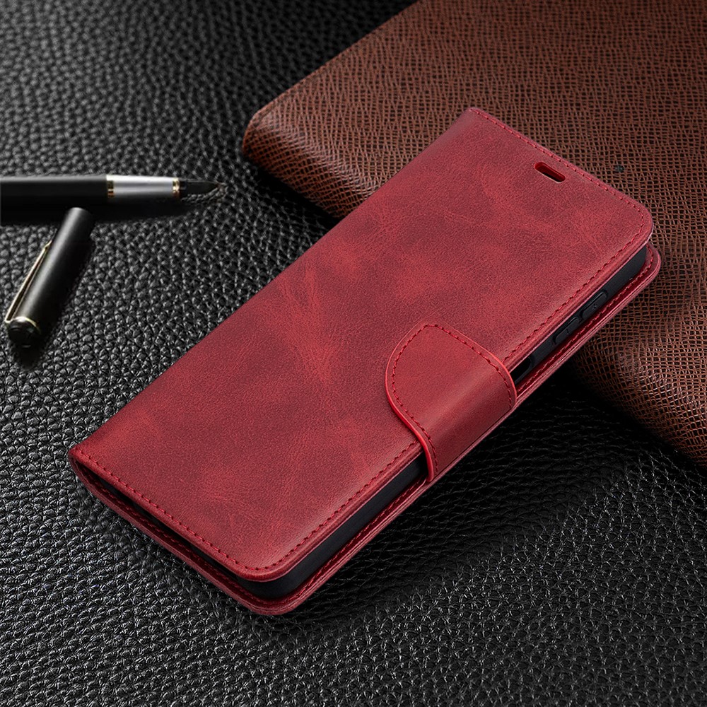 PU Leather Wallet Stylish Smartphone Case for Samsung Galaxy A32 - Red-4
