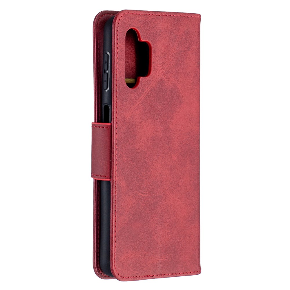 PU Leather Wallet Stylish Smartphone Case for Samsung Galaxy A32 - Red-8