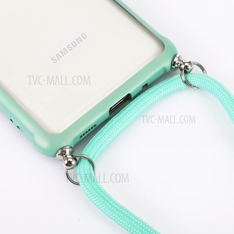 Acrylic+TPU Shockproof Phone Case with Strap for Samsung Galaxy S20 FE/S20 Fan Edition/S20 FE 5G/S20 Fan Edition 5G - Green-2