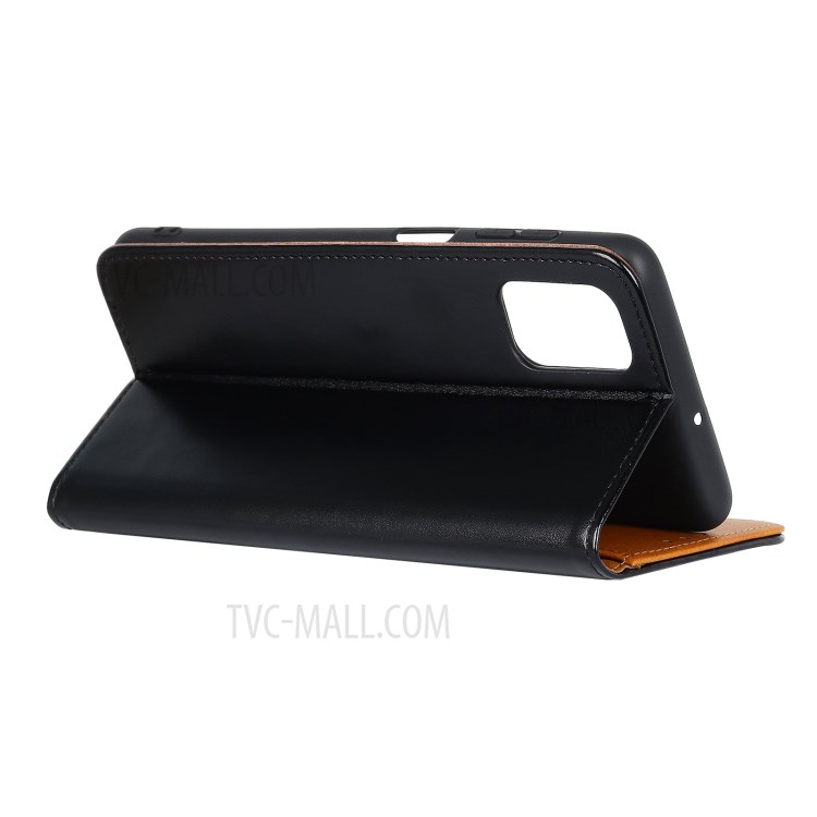 Magnetic Smooth Surface Leather Wallet Phone Protective Cover for Samsung Galaxy A72 5G - Black-3