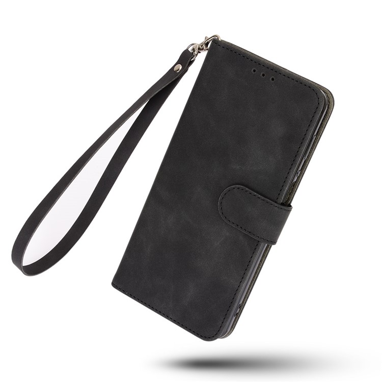 Wallet Stand Design Skin-feeling Wallet Leather Phone Case for Samsung Galaxy A02s - Black-10