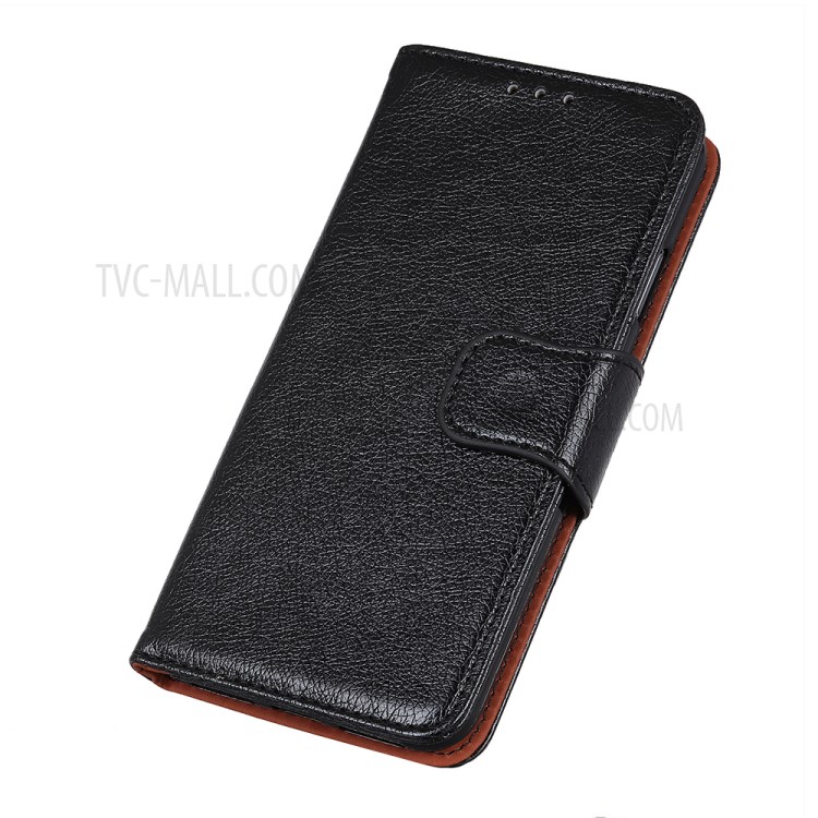 Nappa Texture Split Leather Shell for Samsung Galaxy A72 5G Wallet Stand Mobile Phone Cover Case - Black-8