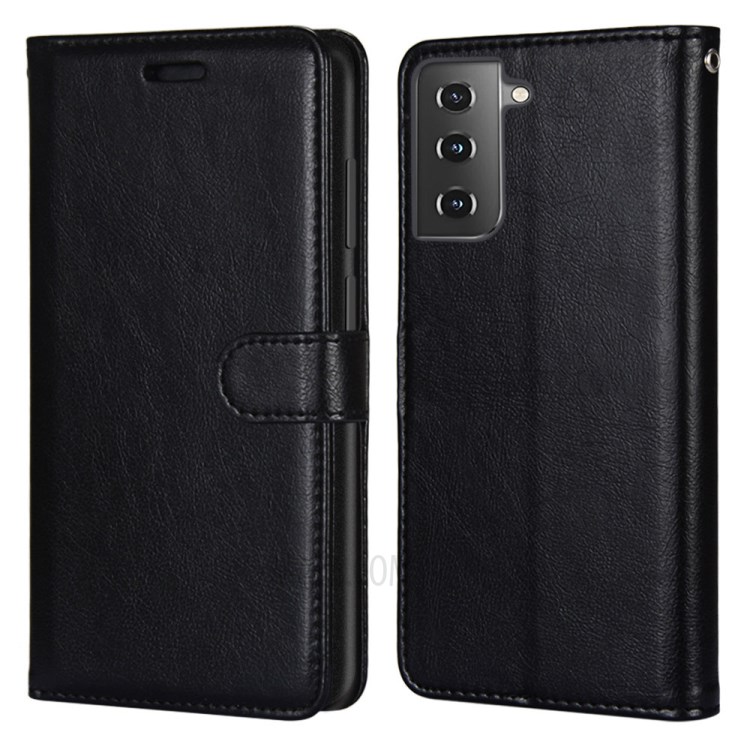 Magnetic Clasp Leather Protective Cover Shell with Wallet and Stand for Samsung Galaxy S30 - Black-2