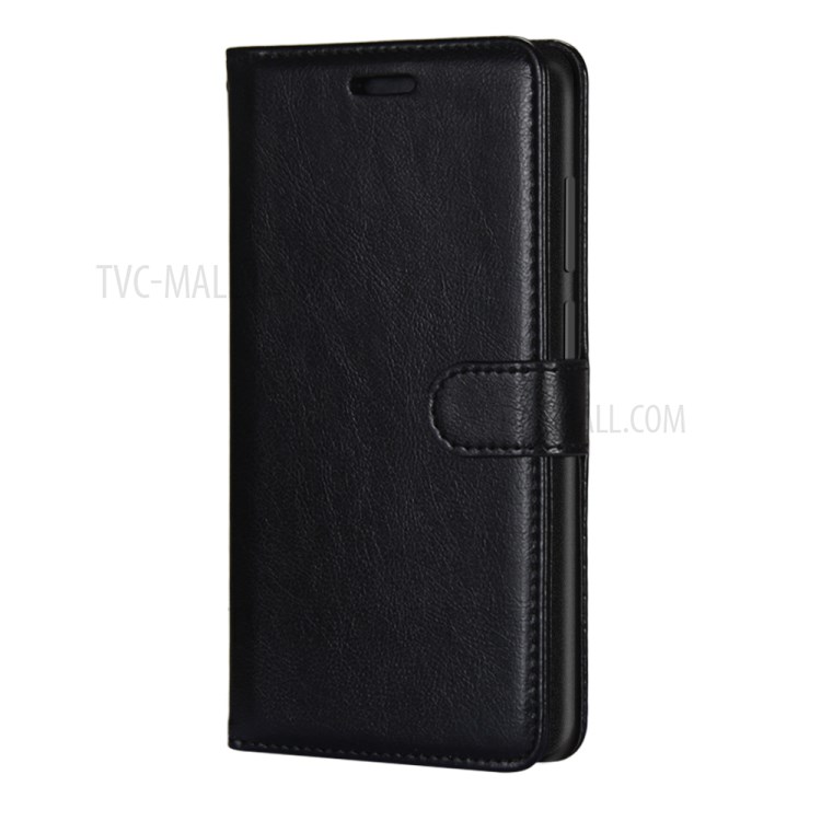 Magnetic Clasp Leather Wallet Stand Protective Cover Shell for Samsung Galaxy A42 5G - Black-4