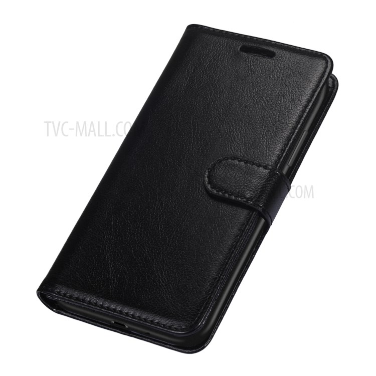 Magnetic Clasp Leather Wallet Stand Protective Cover Shell for Samsung Galaxy A42 5G - Black-8