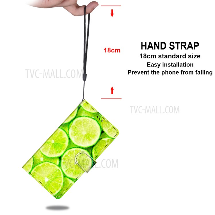For Samsung Galaxy A42 5G Stand Leather Phone Case New Patterned Cover - Lime-5