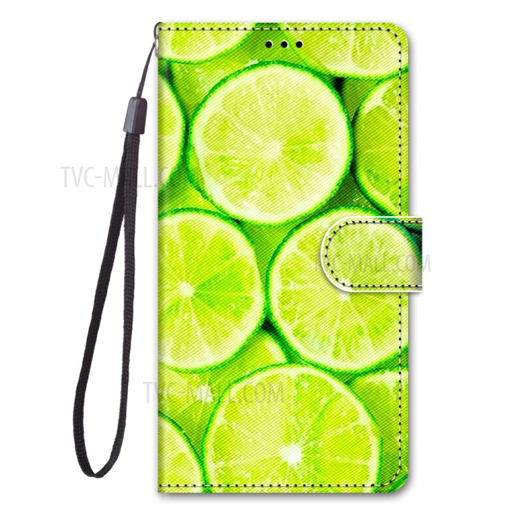 For Samsung Galaxy A42 5G Stand Leather Phone Case New Patterned Cover - Lime-9