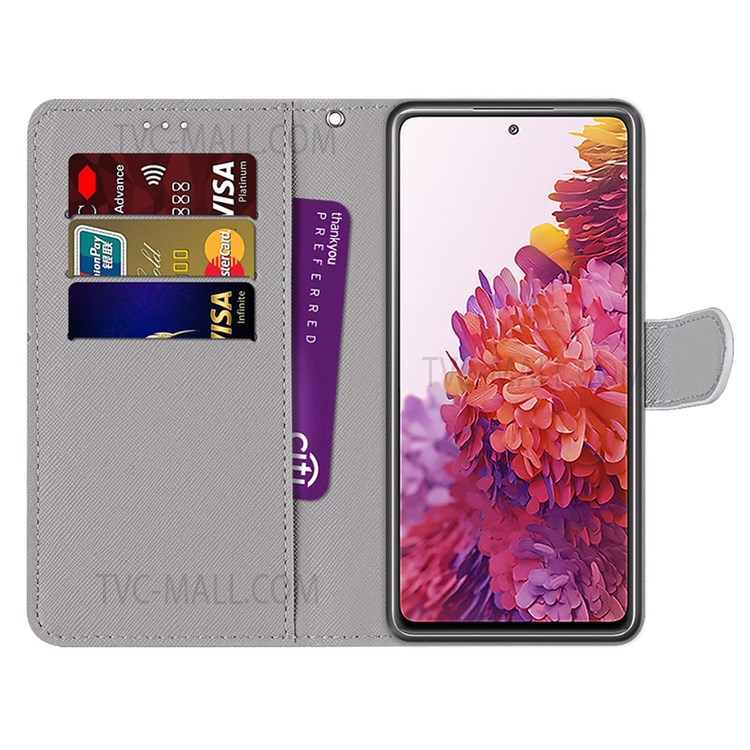 Phone Case for Samsung Galaxy S20 FE/S20 Fan Edition/S20 FE 5G/S20 Fan Edition 5G Stand Leather New Patterned Cover - Lime-11