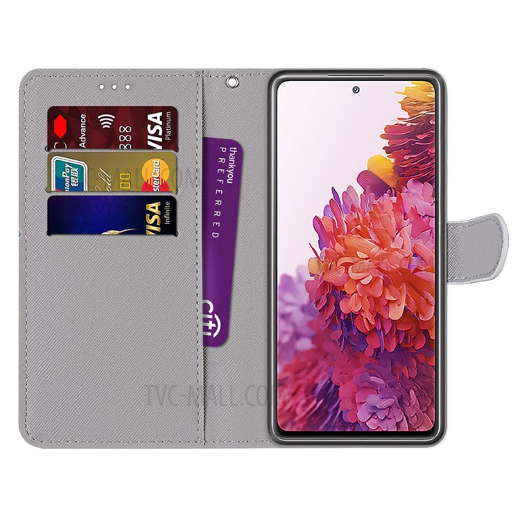Phone Case for Samsung Galaxy S20 FE/S20 Fan Edition/S20 FE 5G/S20 Fan Edition 5G Stand Leather New Patterned Cover - Lime-12