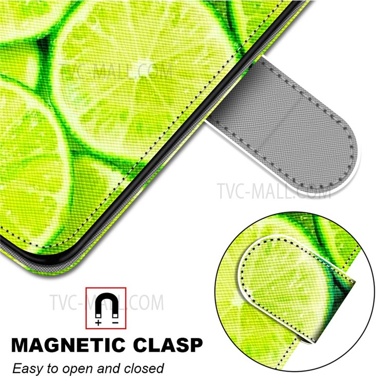 Phone Case for Samsung Galaxy S20 FE/S20 Fan Edition/S20 FE 5G/S20 Fan Edition 5G Stand Leather New Patterned Cover - Lime-7