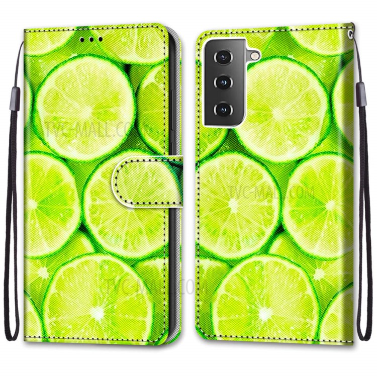 For Samsung Galaxy S30+ Phone Case Stand Leather New Patterned Cover - Lime-2