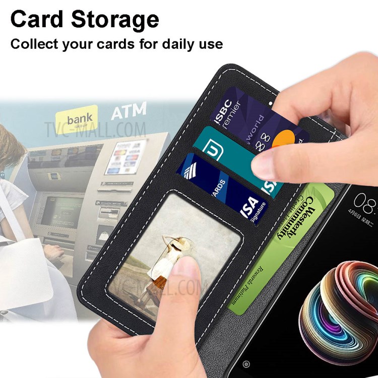Retro Matte Wallet Leather Stand Cell Phone Protective Case for Samsung Galaxy S30 - Black-11