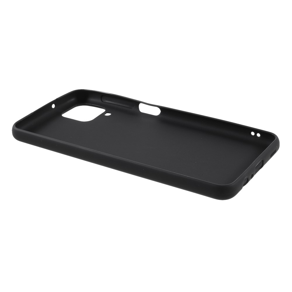 Solid Color Matte Soft TPU Phone Cover Case for Samsung Galaxy A12 - Black-6