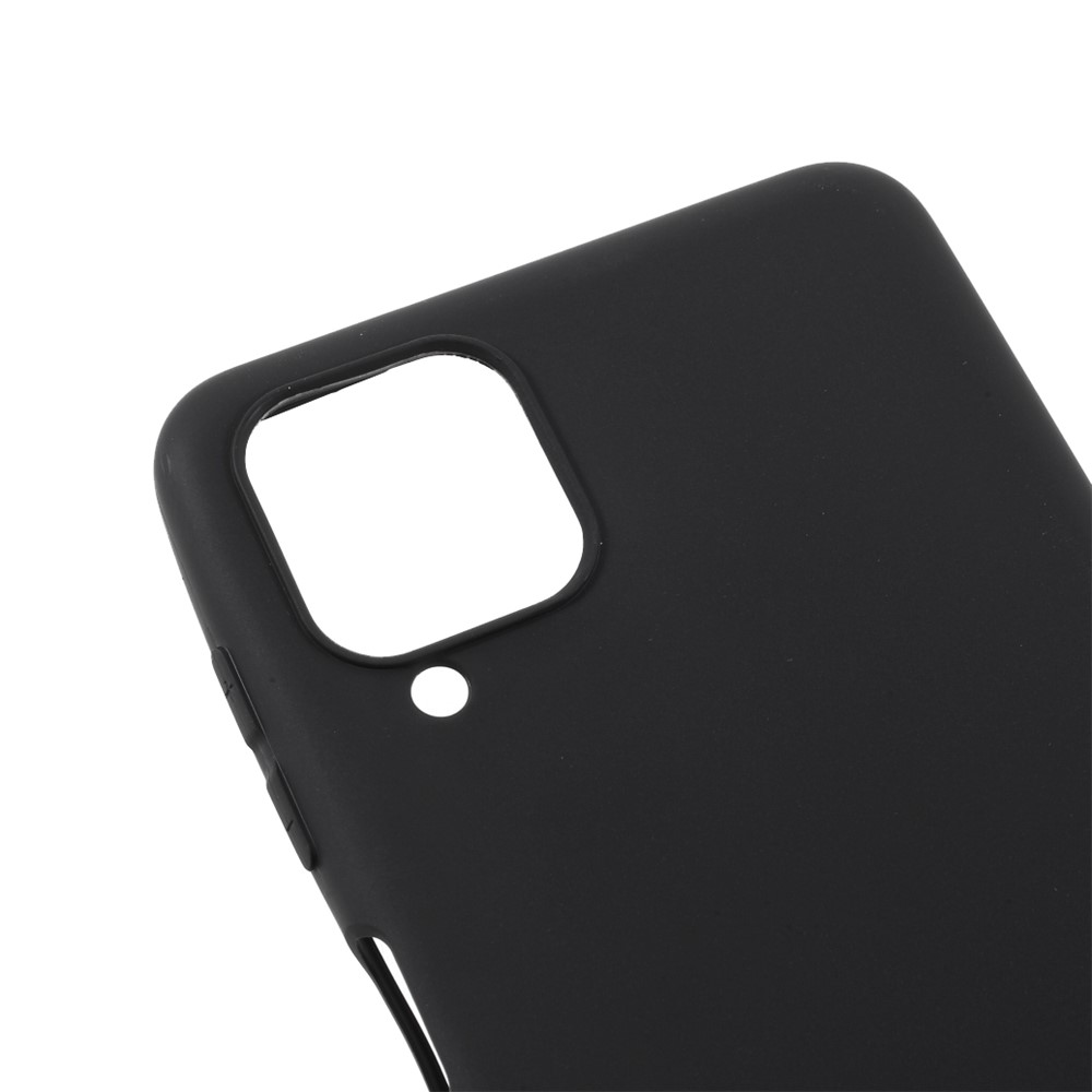 Solid Color Matte Soft TPU Phone Cover Case for Samsung Galaxy A12 - Black-7